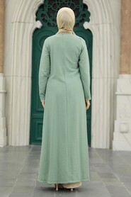 Almond Green Hijab Double Suit 52221CY - Thumbnail