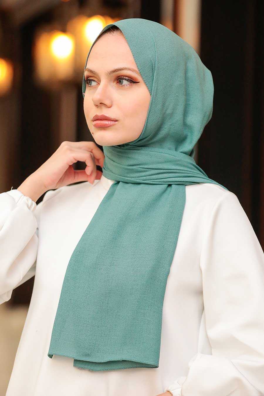 Almond Green Hijab Shawl 53060CY