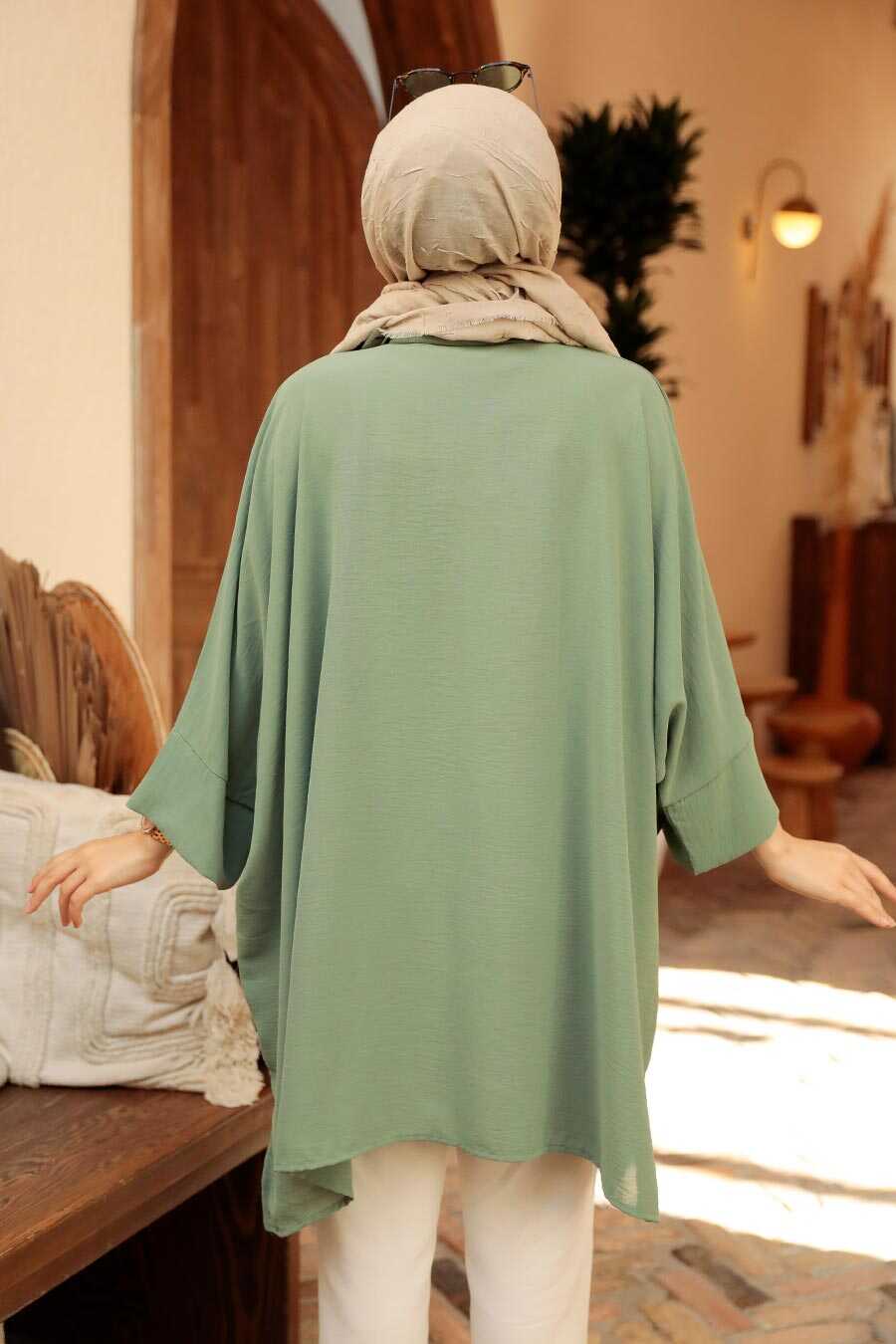 Almond Green Hijab Tunic 1092CY