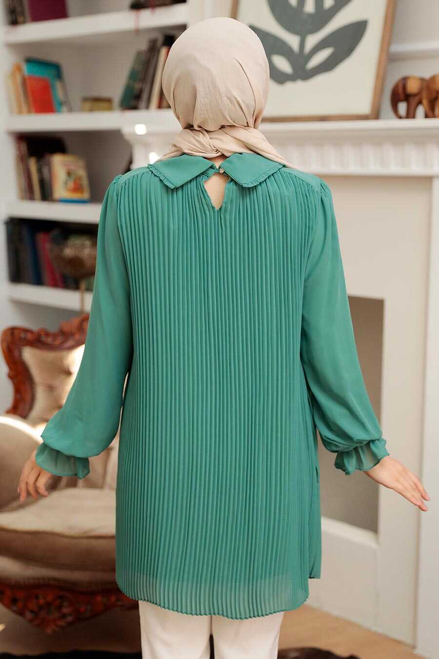 Almond Green Hijab Tunic 20621CY