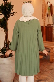 Almond Green Hijab Tunic 4103CY - Thumbnail