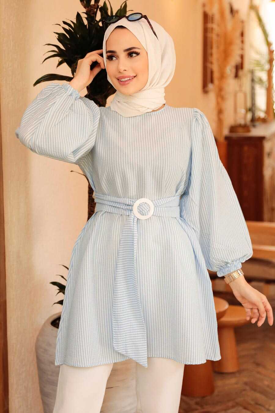 Baby Blue Hijab Tunic 40681BM