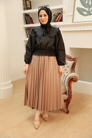 Beige Hijab Skirt 4892BEJ - Thumbnail