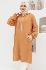 Biscuit Hijab Coat 2585BS - Thumbnail