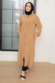 Biscuit Hijab Coat 6298BS - Thumbnail