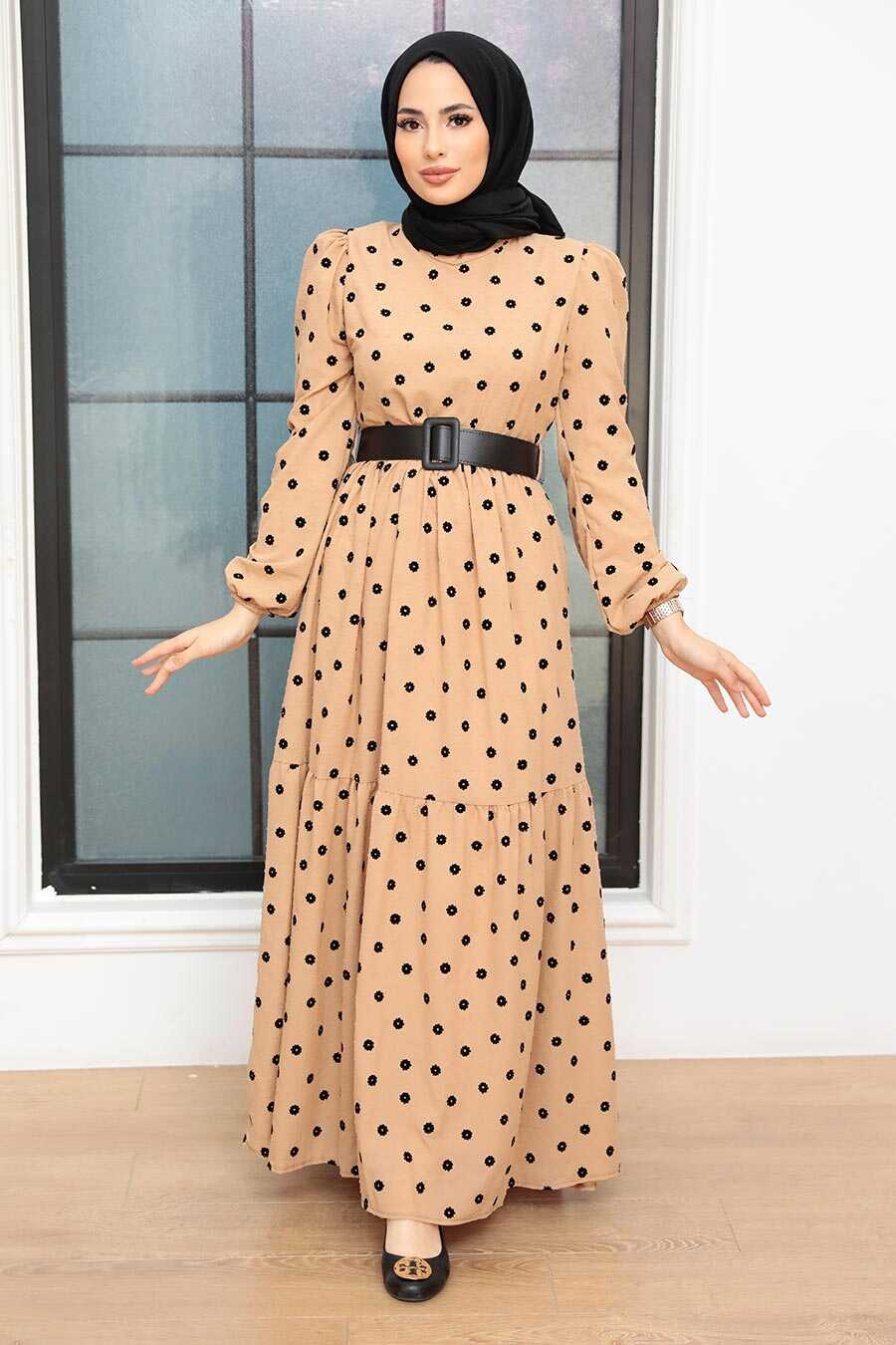 Biscuit Hijab Dress 12250BS