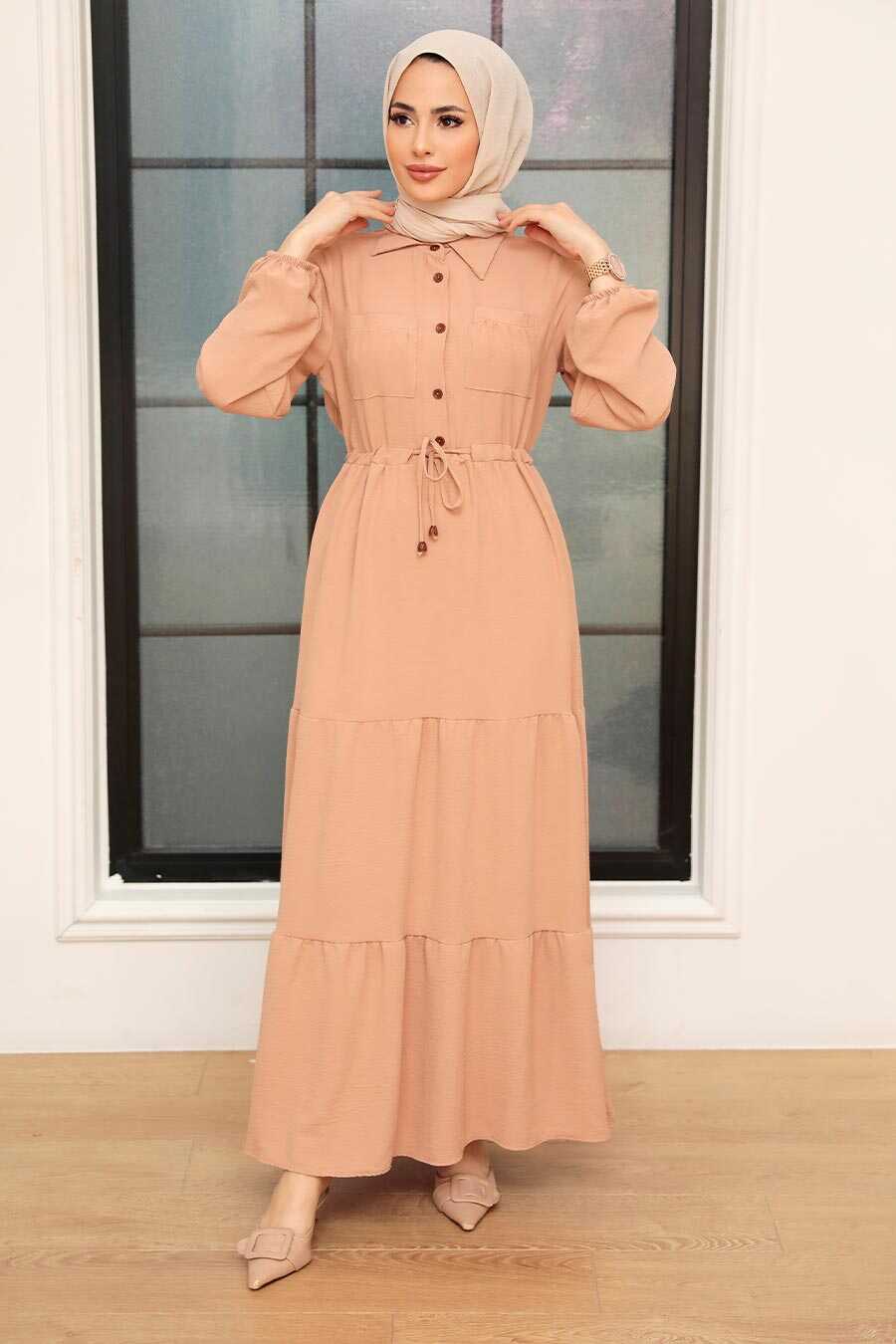 Biscuit Hijab Dress 5720BS