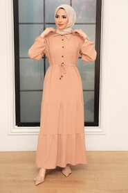 Biscuit Hijab Dress 5720BS - Thumbnail