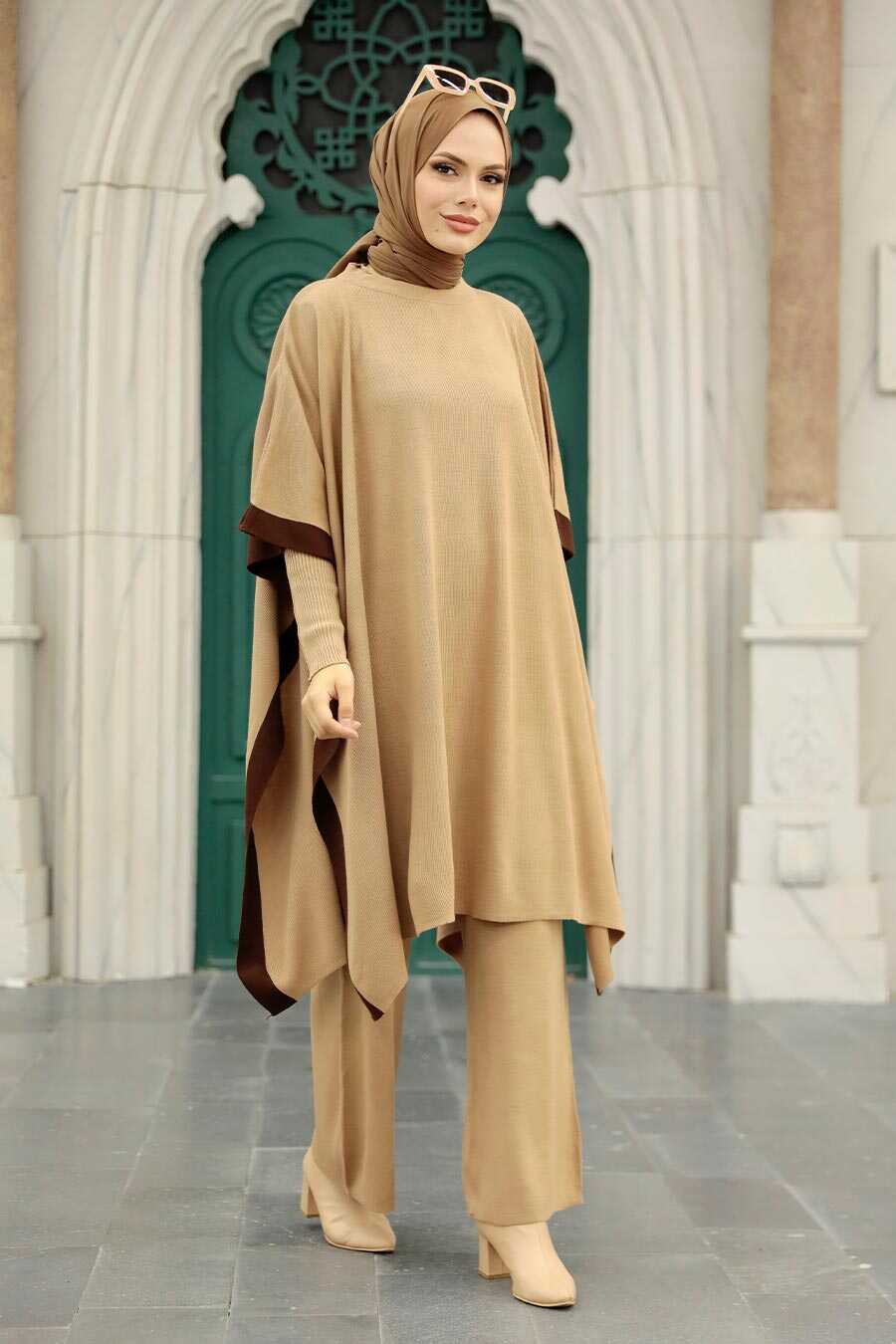 Biscuit Hijab Knitwear Triple Suit 33850BS