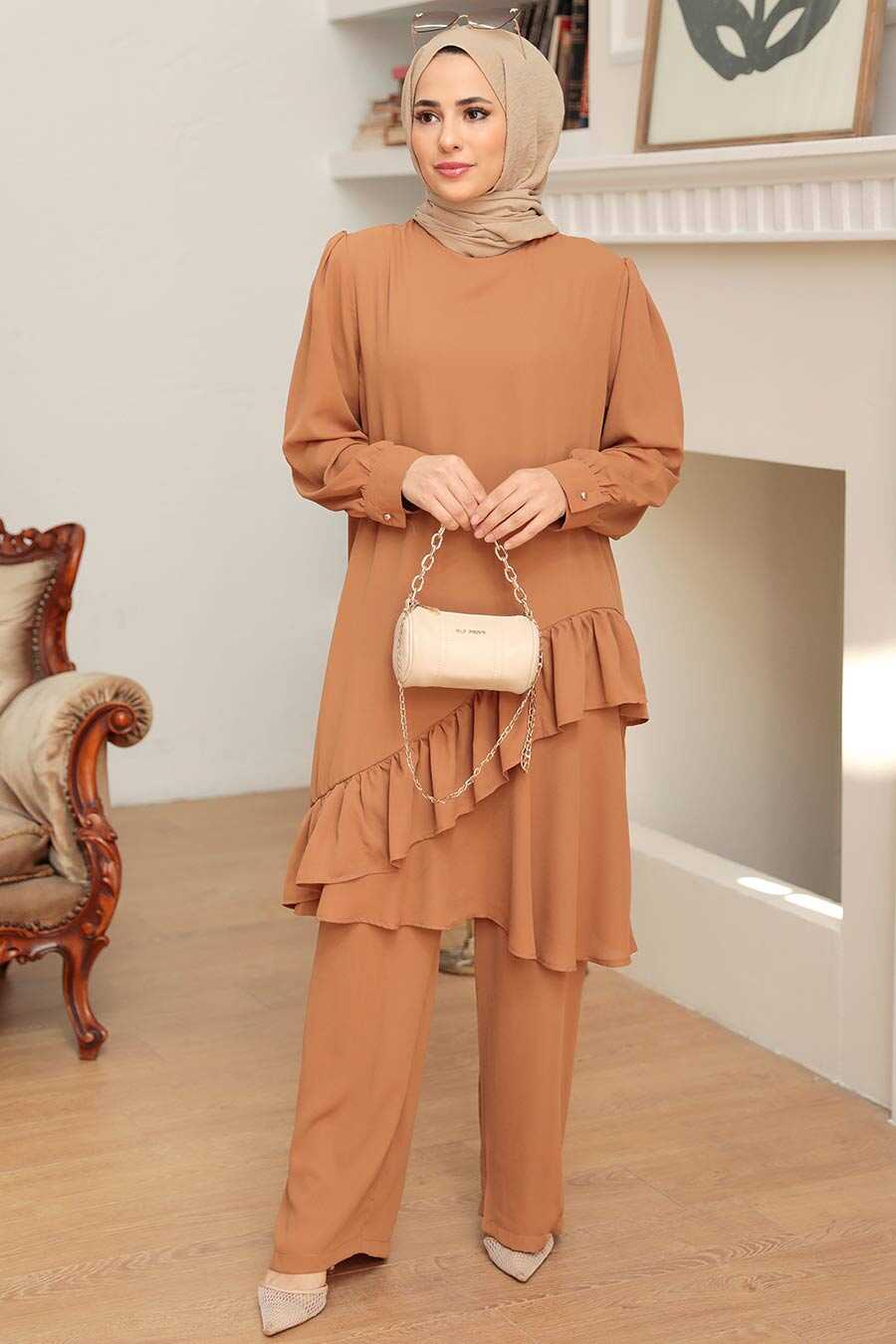 Biscuit Hijab Suit Dress 13101BS