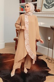 Biscuit Hijab Suit Dress 7686BS - Thumbnail