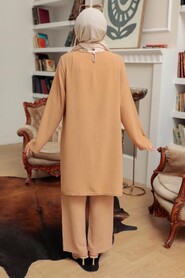 Biscuit Hijab Suit Dress 7687BS - Thumbnail