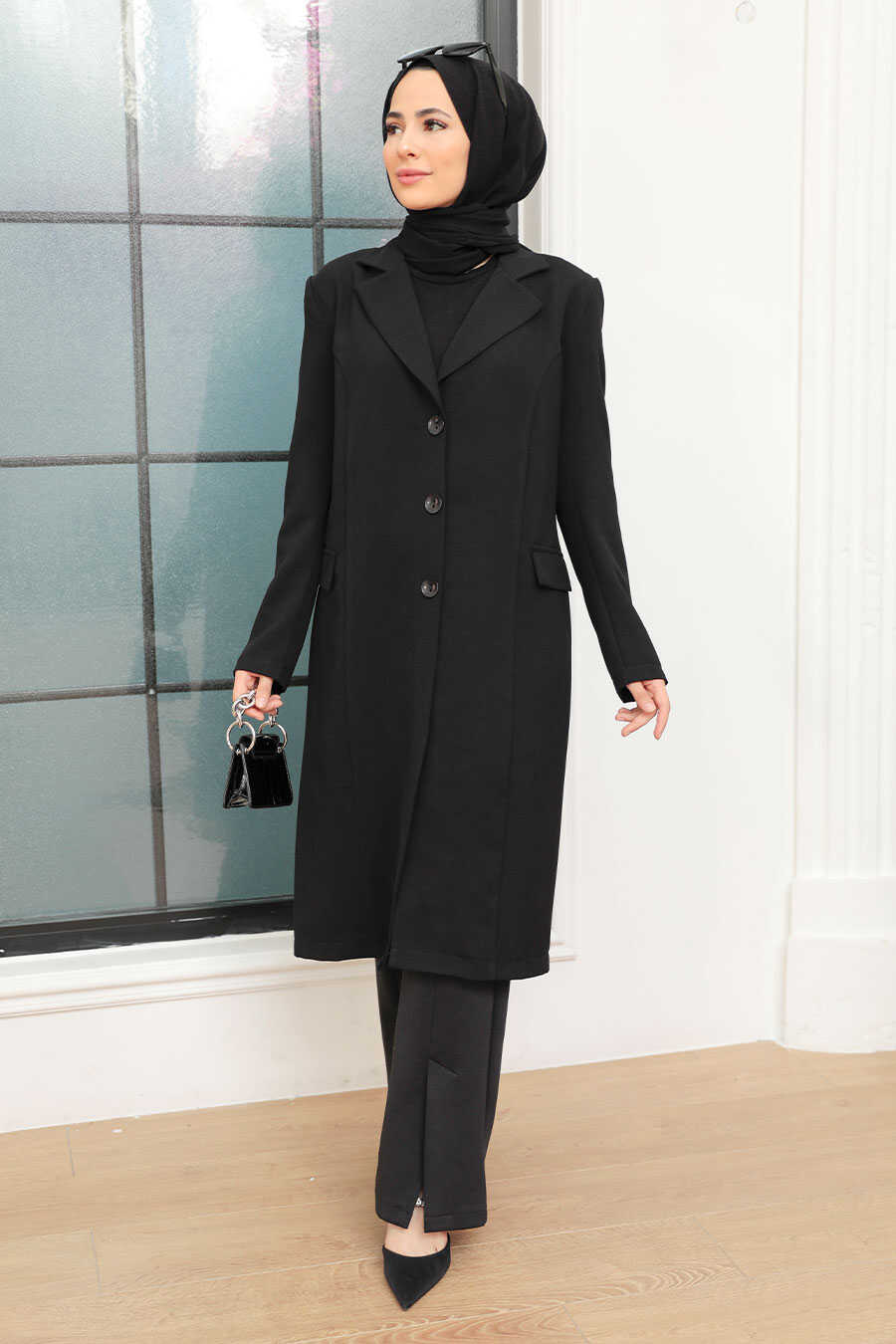 Black Hijab Blazer Jacket 56950S