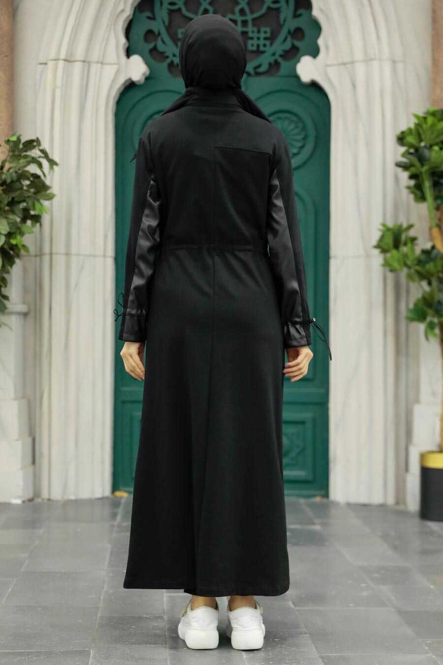 Black Hijab Coat 1365S