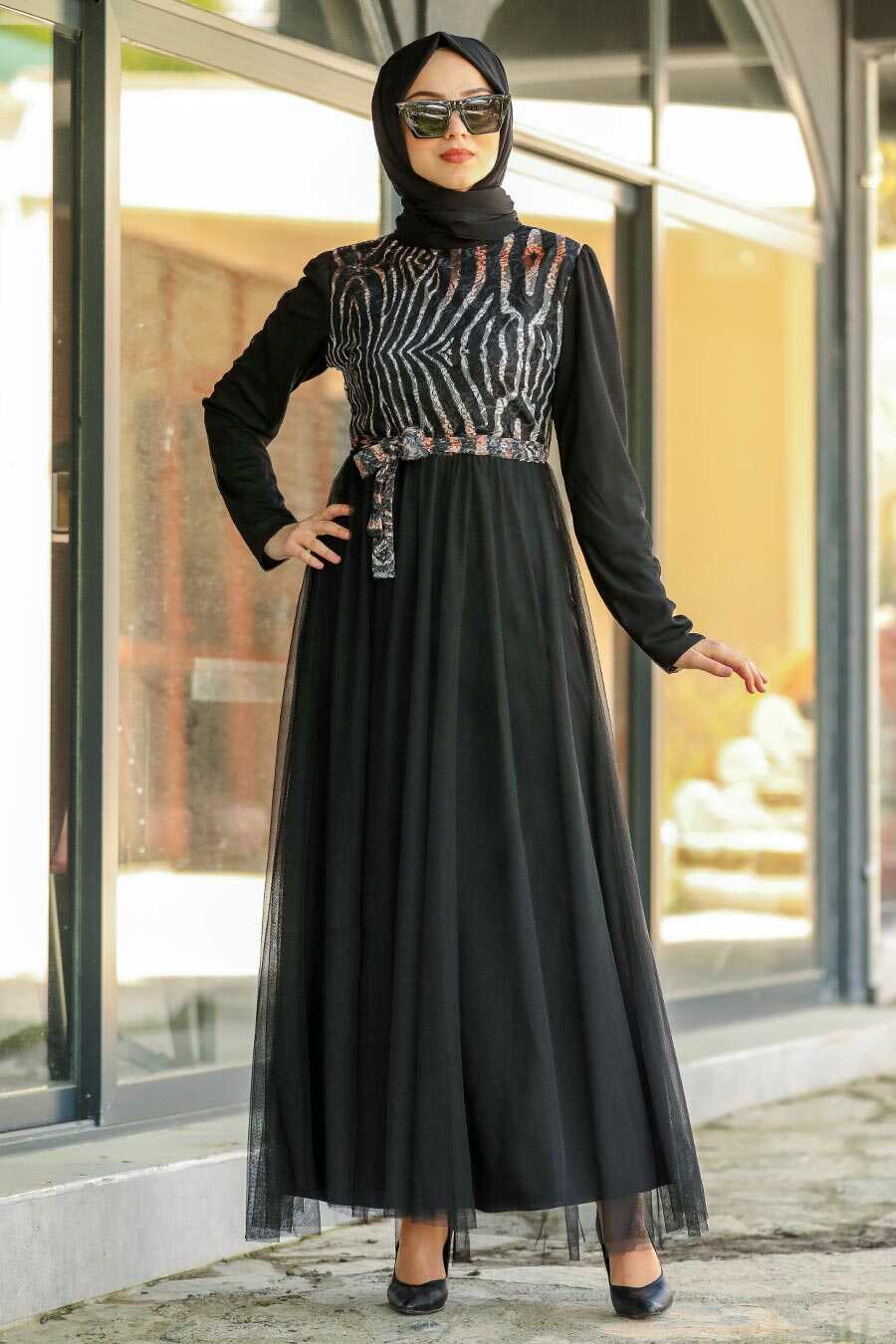 Black Hijab Daily Dress 1101S - Neva-style.com