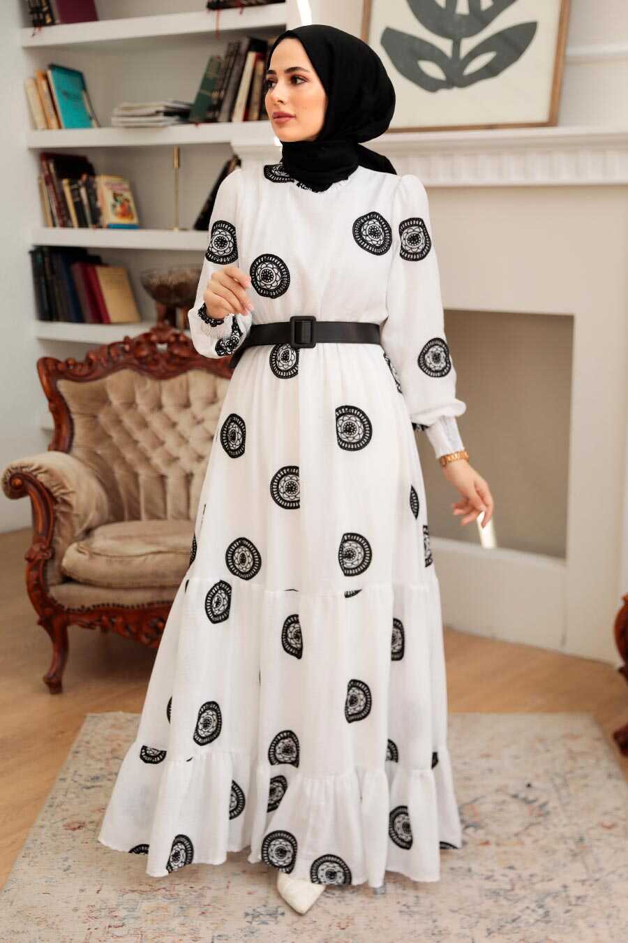 Black Hijab Dress 10384S