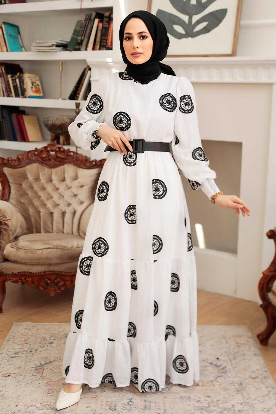 Black Hijab Dress 10384S