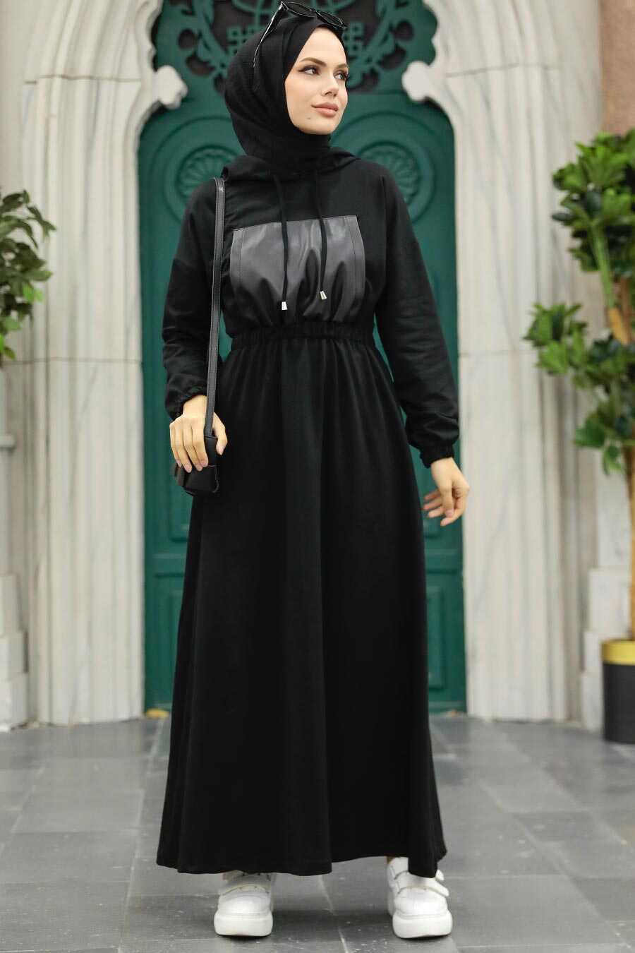 Black Hijab Dress 1356S