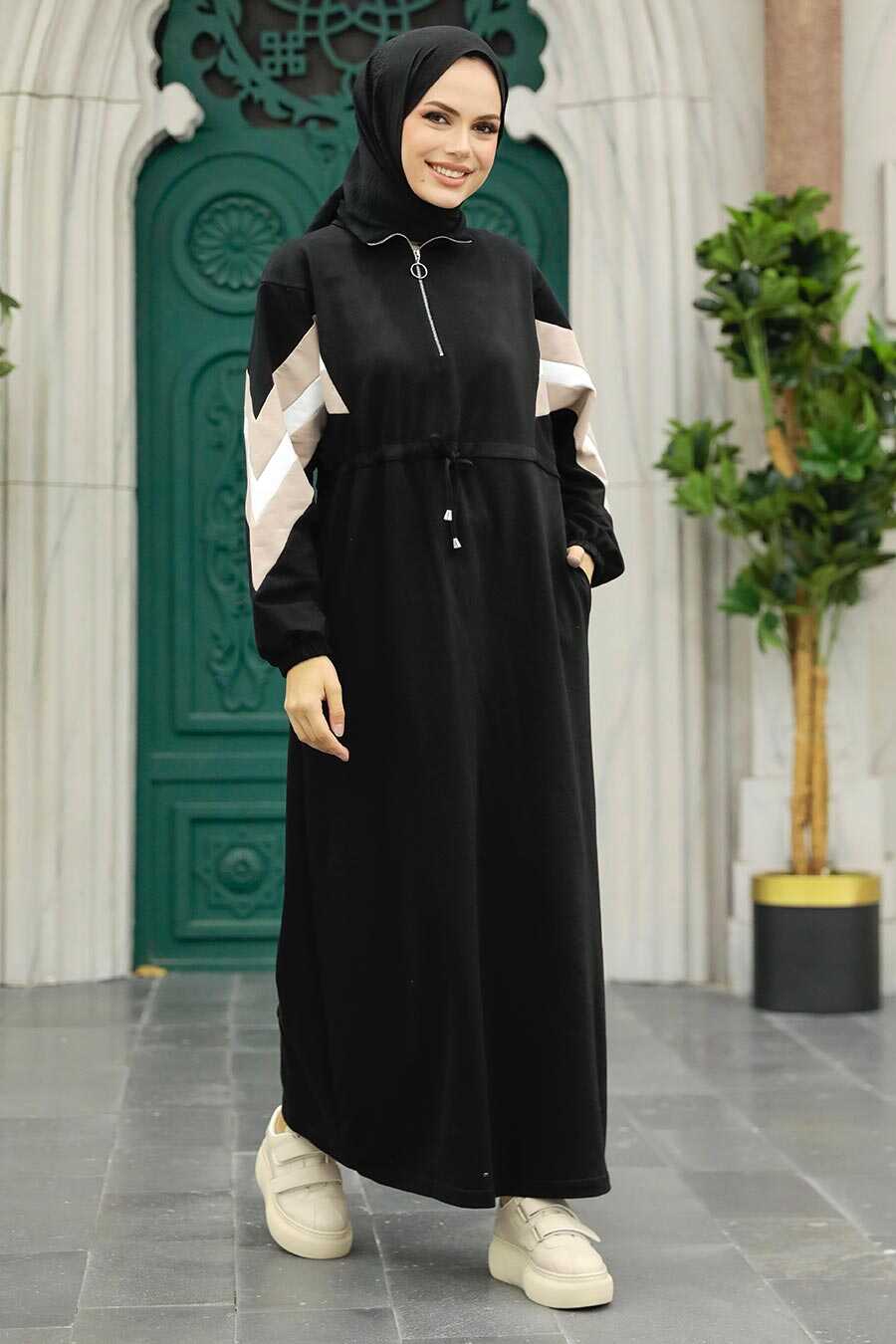 Black Hijab Dress 13610S