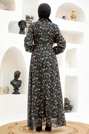 Black Hijab Dress 279041S - Thumbnail