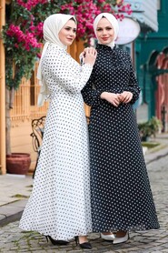 Black Hijab Dress 27909S - Thumbnail