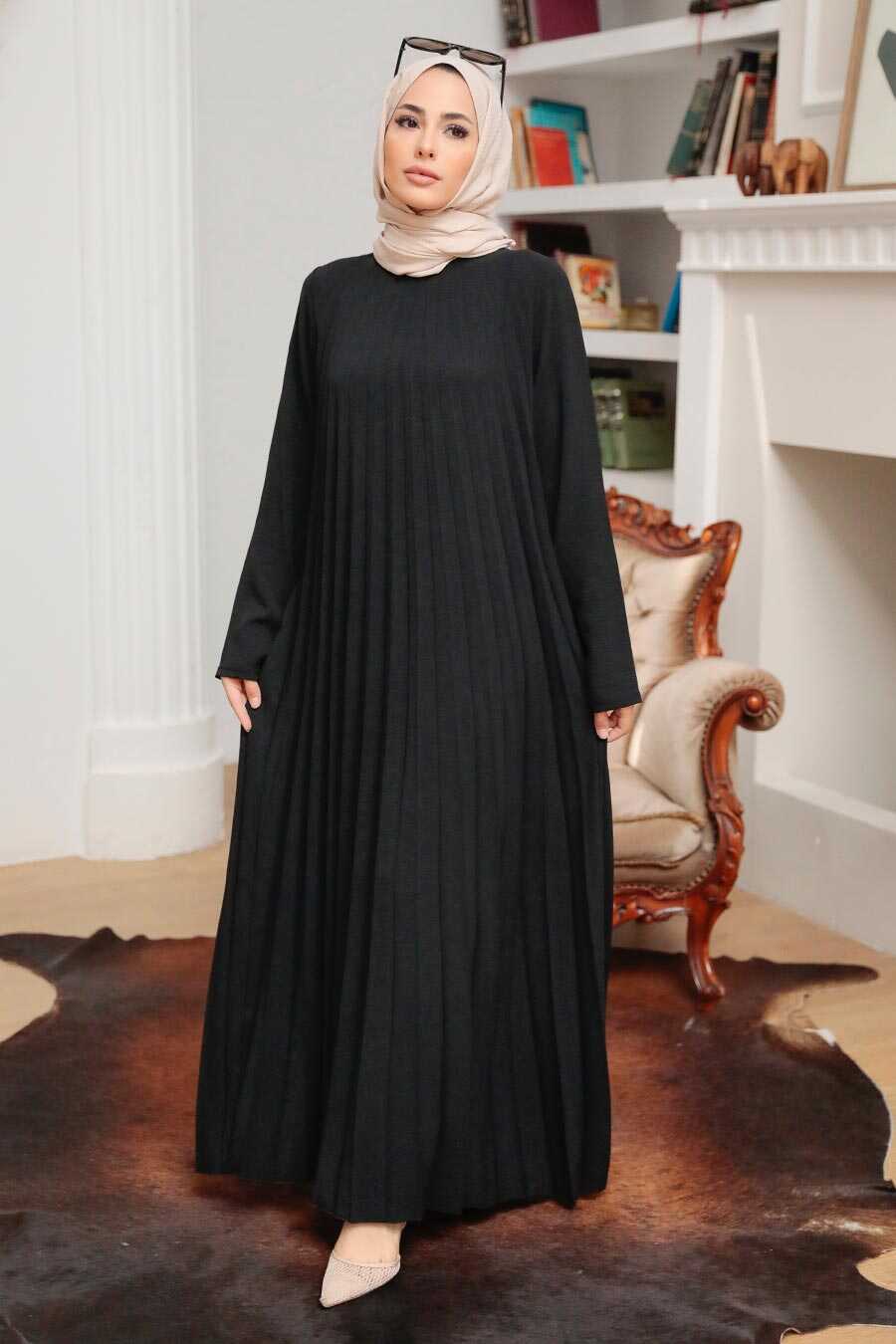 Black Hijab Dress 76840S