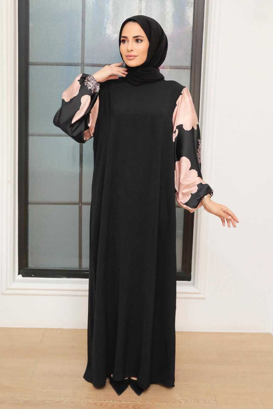 Black Hijab Dress 7685S