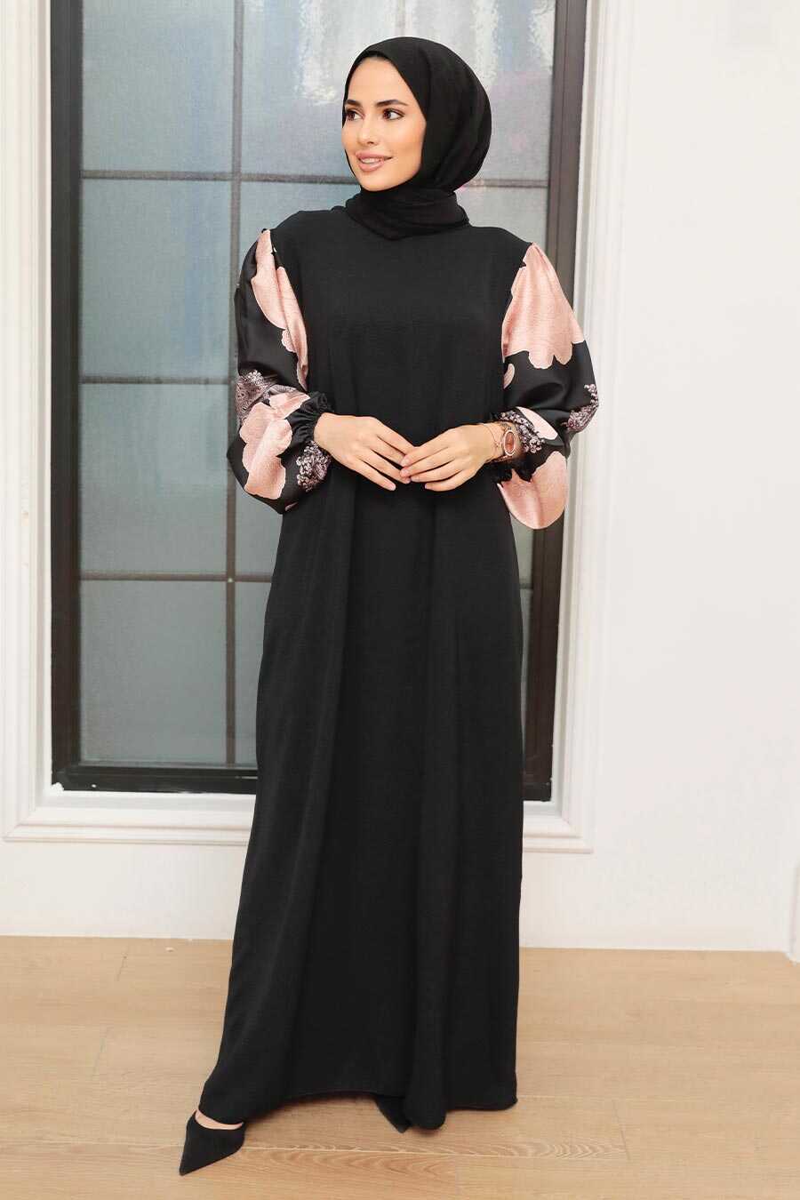 Black Hijab Dress 7685S