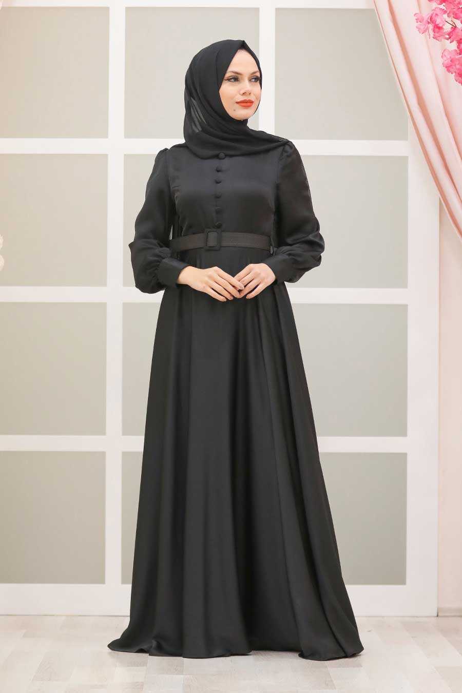 Neva Style - Luxorious Black Islamic Wedding Gown 3038S