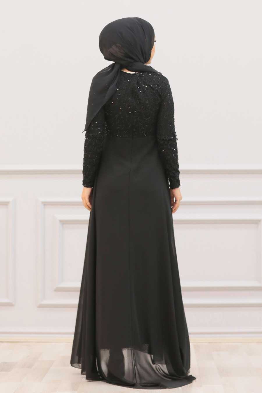 Neva Style - Plus Size Black Modest Wedding Dress 90000S