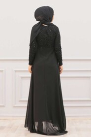 Neva Style - Plus Size Black Modest Wedding Dress 90000S - Thumbnail