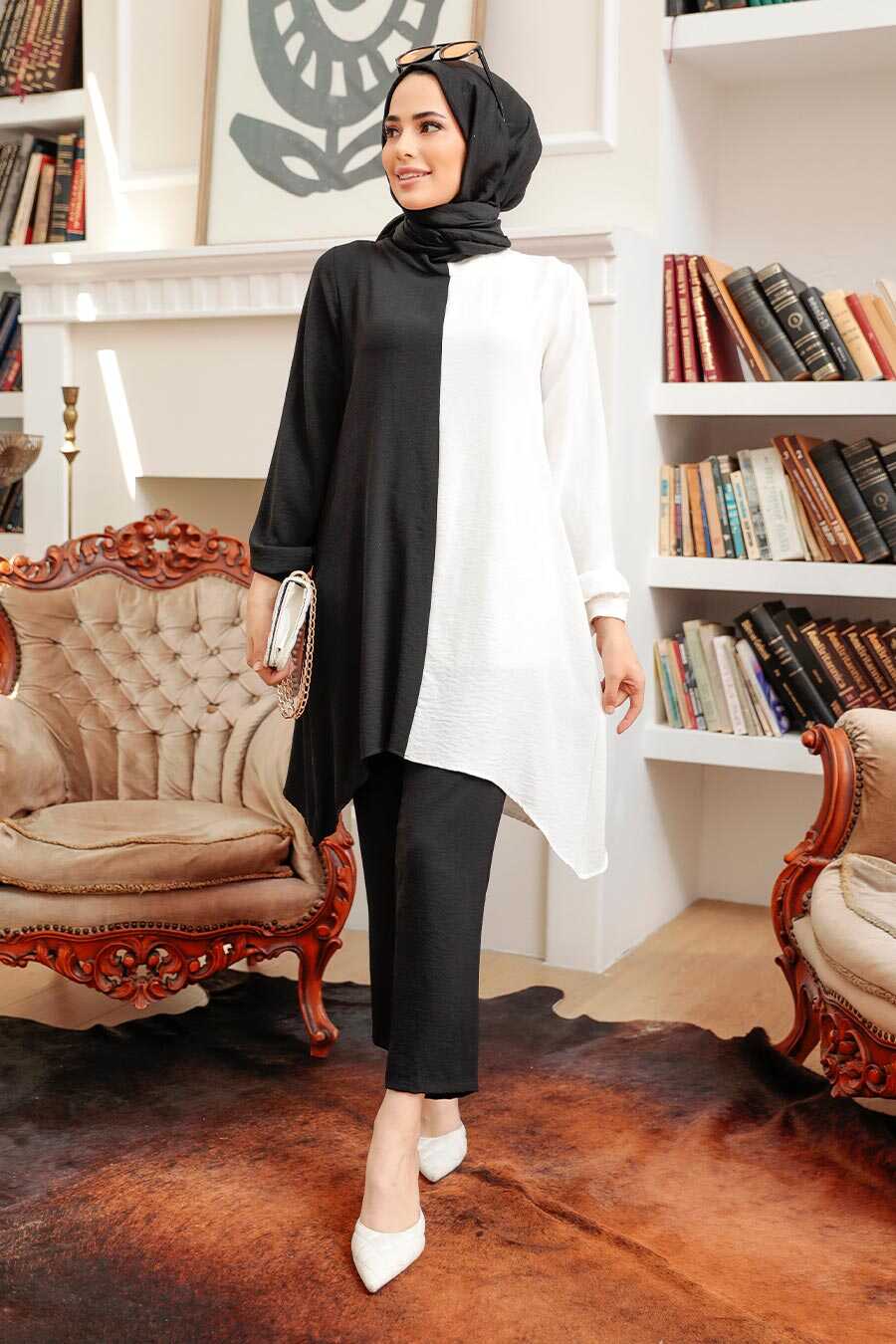 Black Hijab Suit Dress 1307S