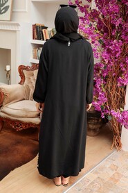 Black Hijab Suit Dress 7686S - Thumbnail