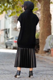 Black Hijab Sweater 4786S - Thumbnail