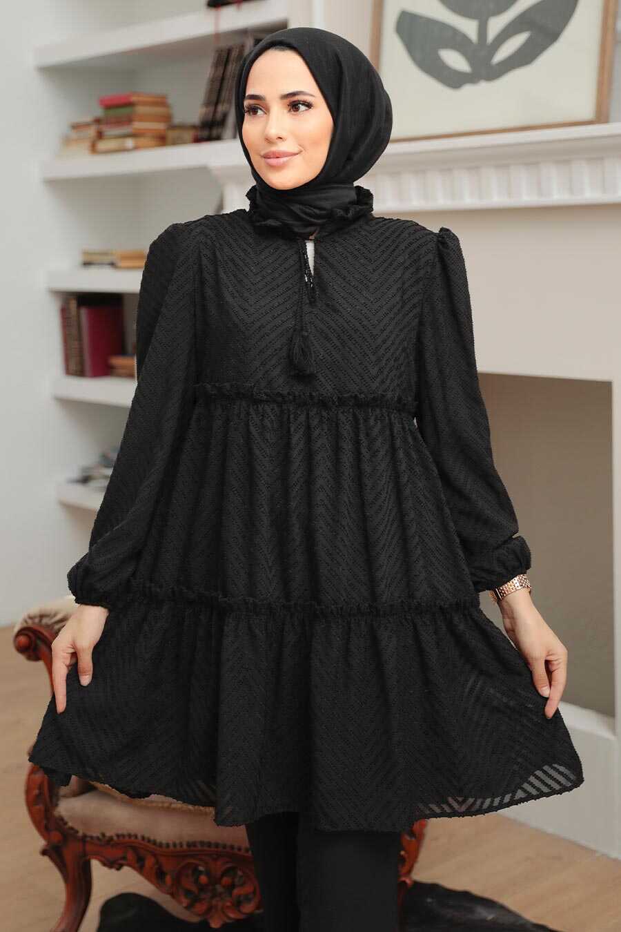Black Hijab Tunic 1342S