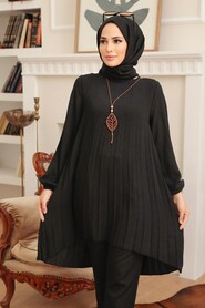 Black Hijab Tunic 4103S - Thumbnail