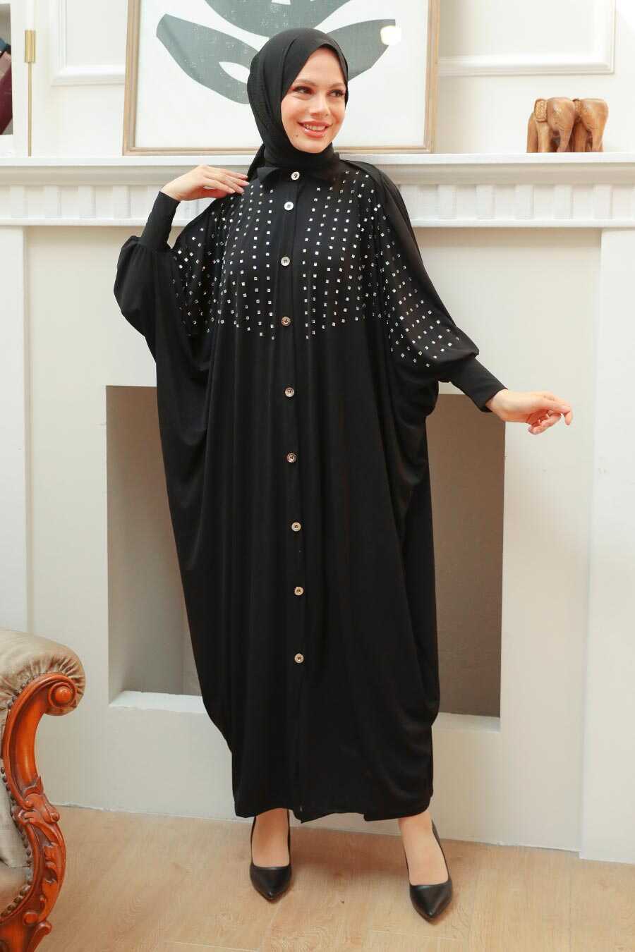 Black Hijab Turkish Abaya 17410S