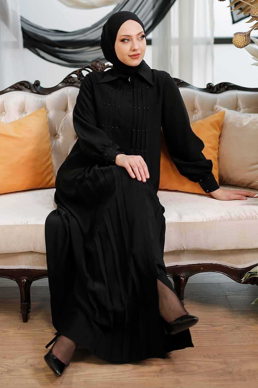 Black Hijab Turkish Abaya 3466S