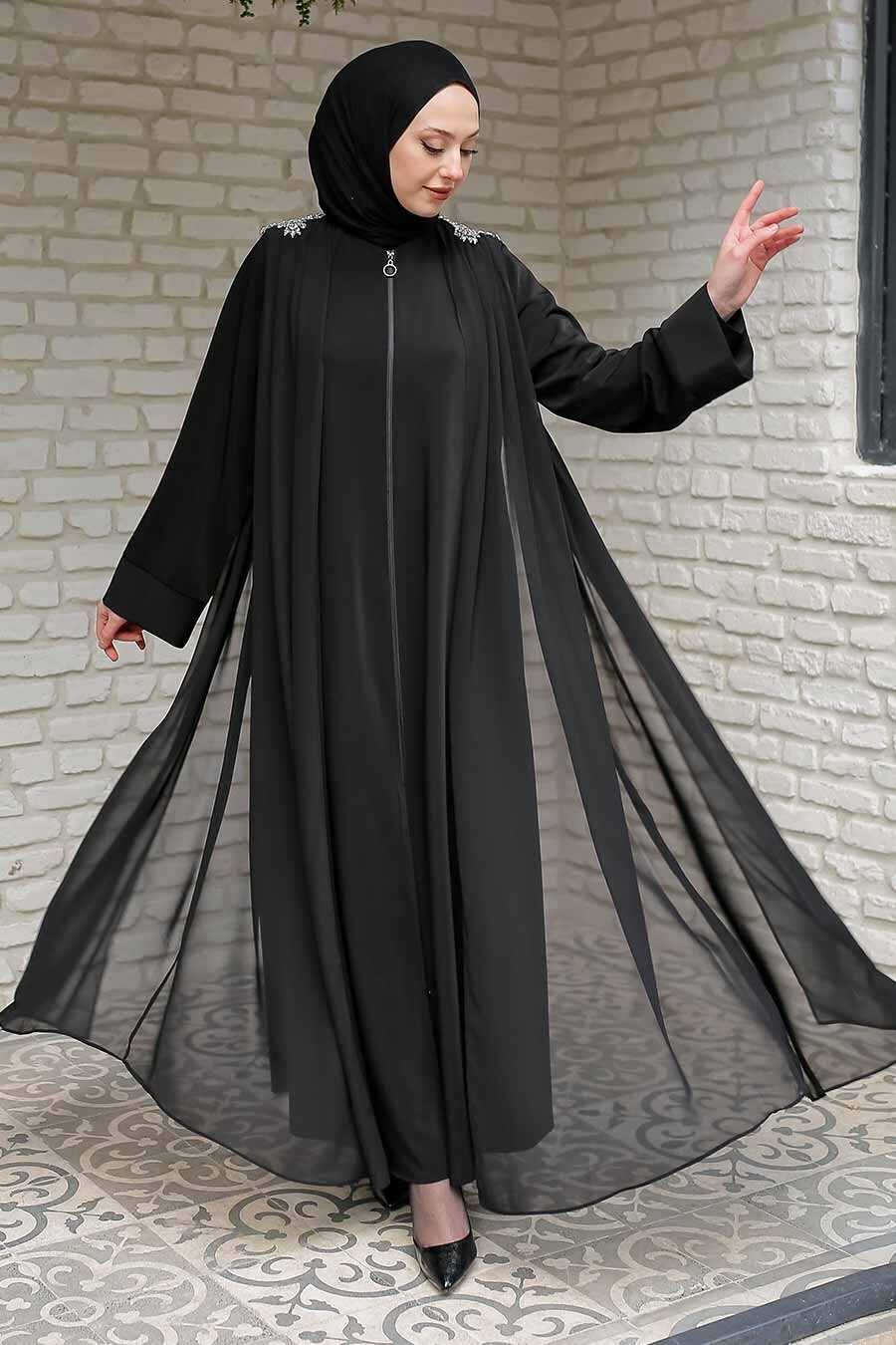 Black Hijab Turkish Abaya 347600S