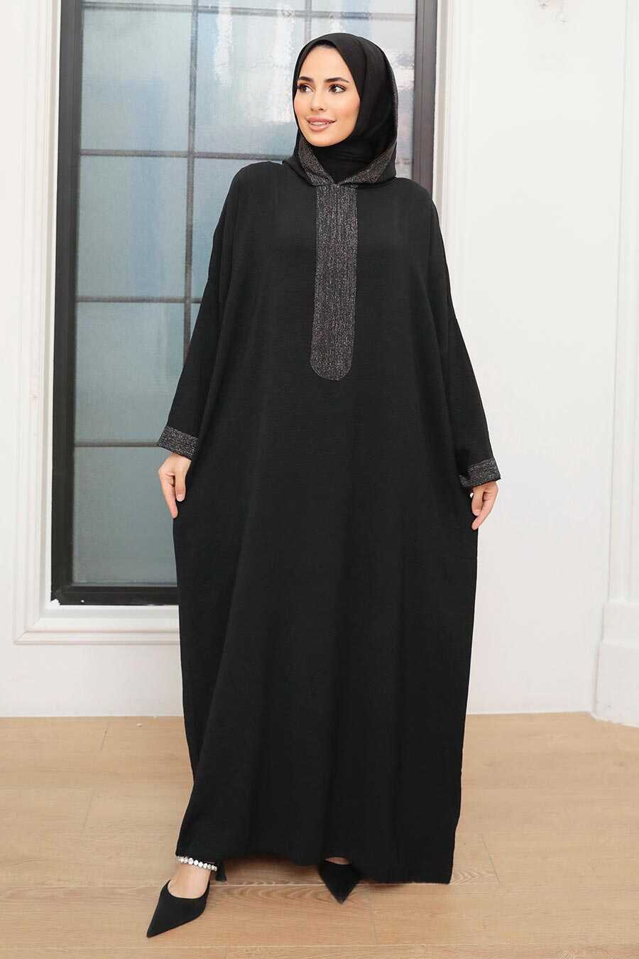 Black Hijab Turkish Abaya 7683S