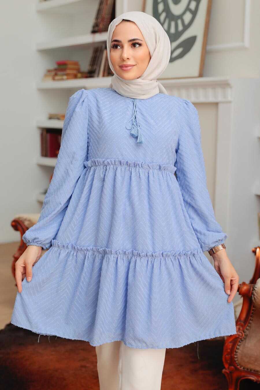 Blue Hijab Tunic 1342M