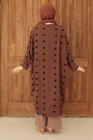 Brown Hijab Cardigan 6330KH - Thumbnail