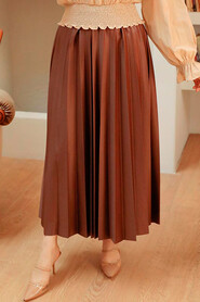 Brown Hijab Skirt 4892KH - Thumbnail