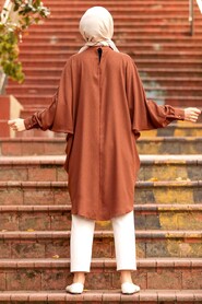 Brown Hijab Tunic 24160KH - Thumbnail