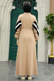 Camel Hijab Dress 13610C - Thumbnail
