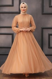 Neva Style - ModernCamel Islamic Clothing Evening Gown 5514C - Thumbnail