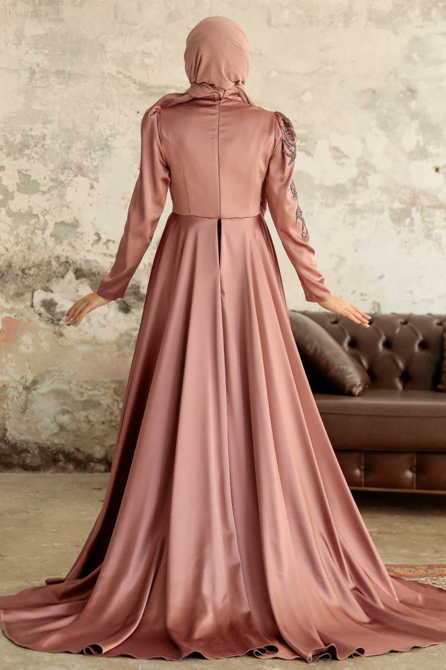 Neva Style - Elegant Cooper Modest Evening Gown 22881BKR