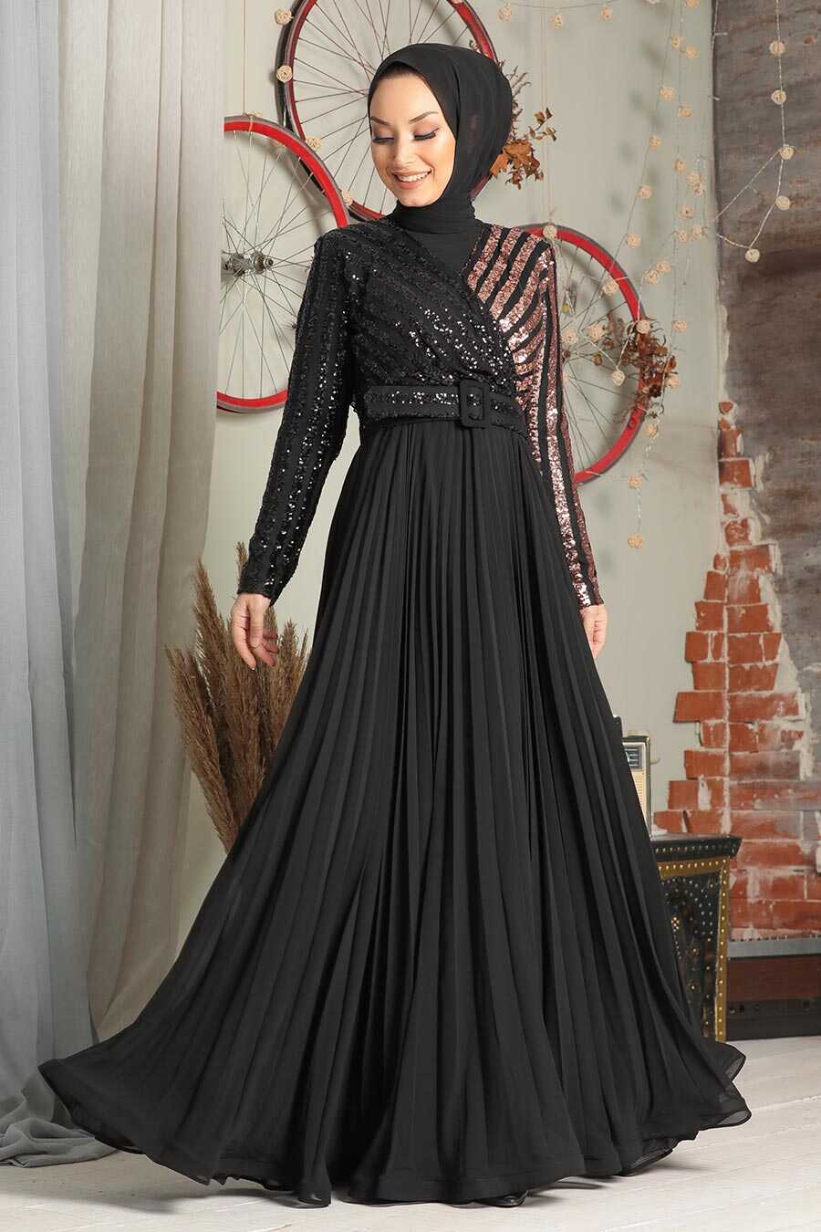 Neva Style - Elegant Copper Islamic Prom Dress 33130BKR - Neva-style.com