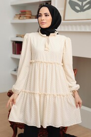 Crem Hijab Tunic 1342KR - Thumbnail