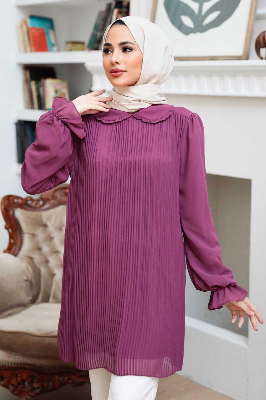 Dark Dusty Rose Hijab Tunic 20621KGK